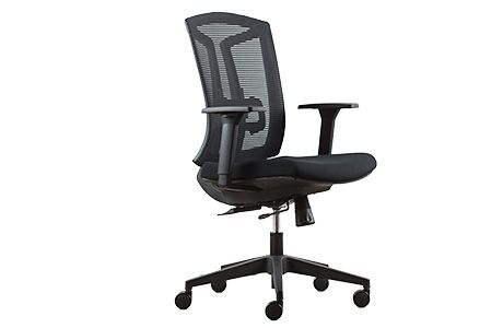 Mid Back Task Chair (Black/Black Polyurethane)